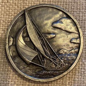 Brass Sailboat Belt Buckle (Bergamot Brass Works)